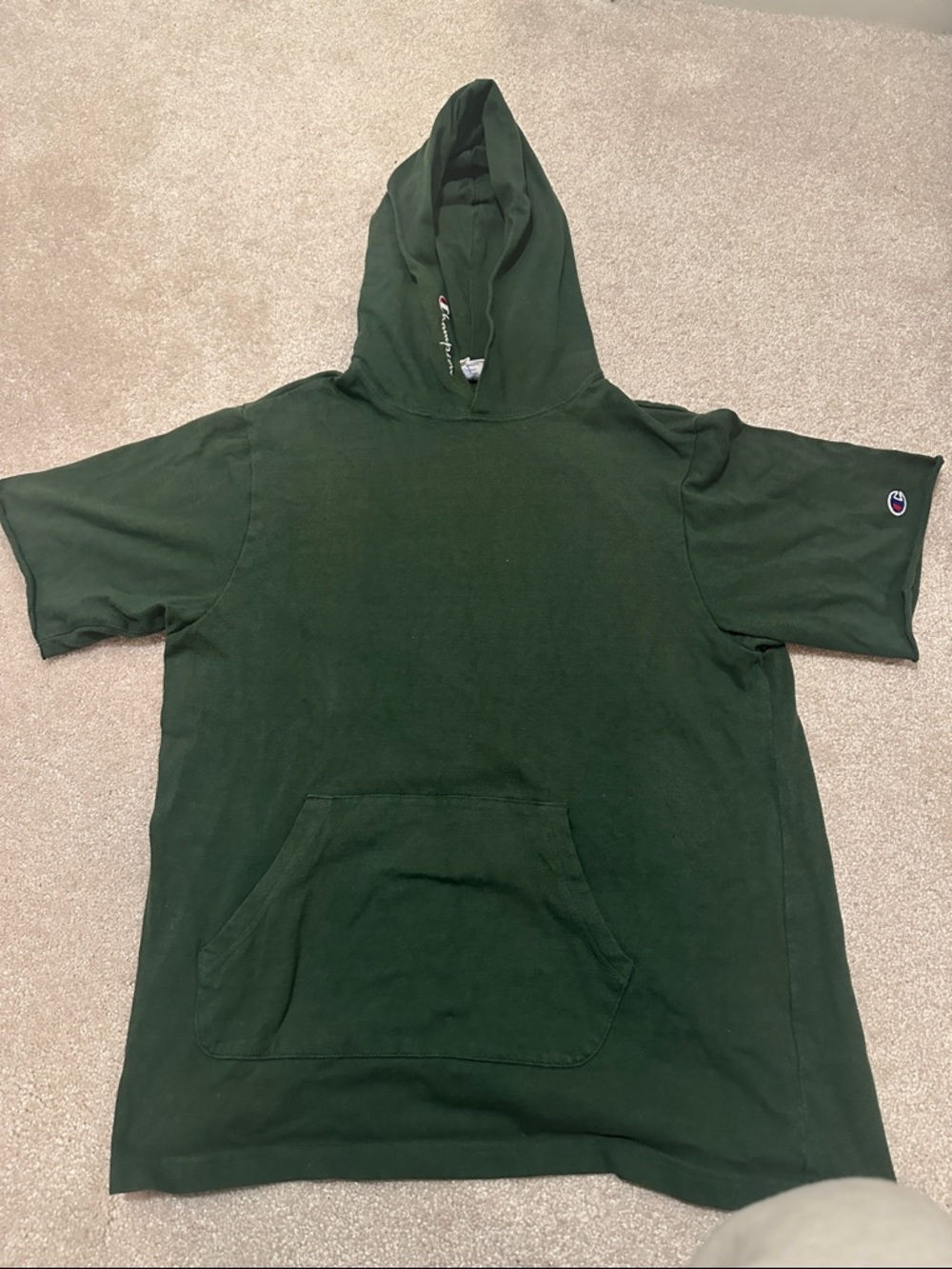 Champion Forest Green Short-Sleeve Hoodie